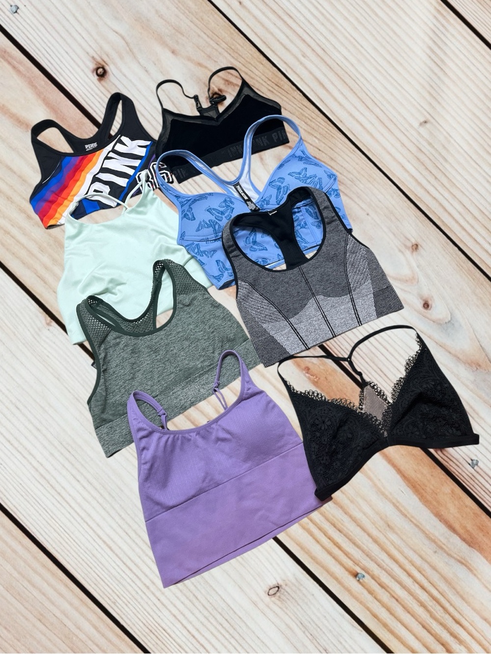 VS & VS Pink S lot of 8 sports bras & bralettes